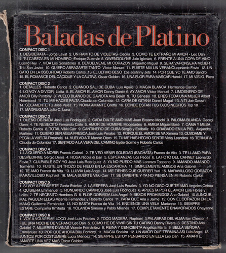 Colección 100 Baladas De Platino 6 Cd S Original Qqt. Mz Pb (Usado)