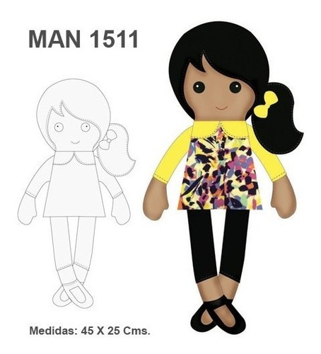 ( Moldes De Ropa)  Muñeca De Trapo Man 1511