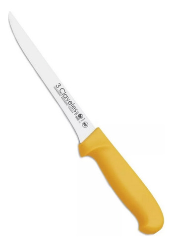 Cuchillo 3 Claveles # 1397 Polip. Amarillo 18 Cm Deshuesar