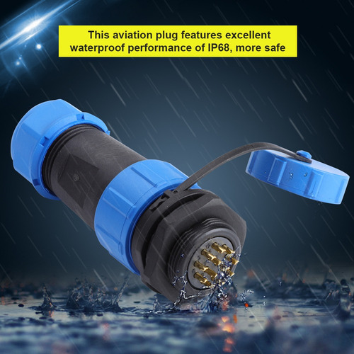 Conector De Enchufe De Enchufe De Plástico Impermeable De 12