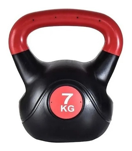 Pesa Rusa Kettlebell Pvc Proyec 7kg Color Negro/rojo