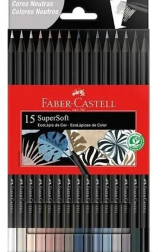 Lapices De Colores Supersoft X15 Tonos Neutros Faber Castell