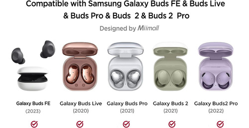 Miimall Compatible Con Samsung Galaxy Buds Fe Case Galaxy Bu