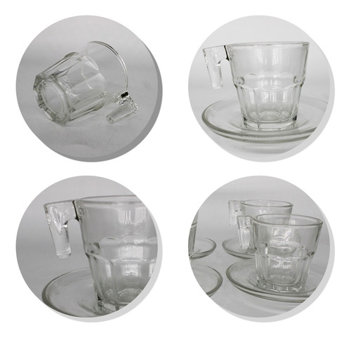 Imagem 5 de 8 de Kit 12 Peças Conjunto Xícaras Pires Café Chá 85ml Expresso