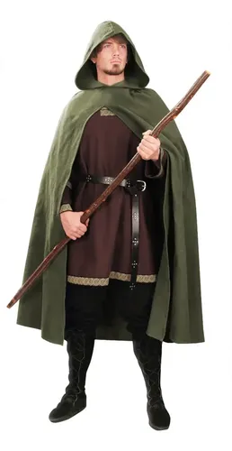 Disfraz Medieval De Bruja Con Capa De Terciopelo Y Capucha | Cuotas Sin