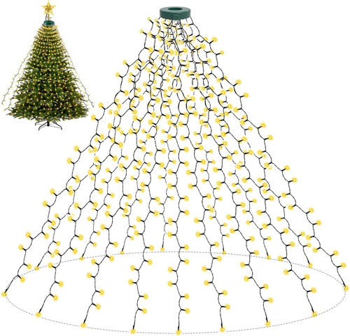 Crrxin Luces Para Árbol De Navidad, 400 Led, Decoraciones Pa