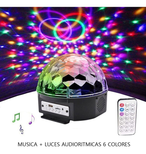 Imagen 4 de 10 de Combo Luces Led Dj Bola Audioritmica + 2 Lampara Rgb Doble