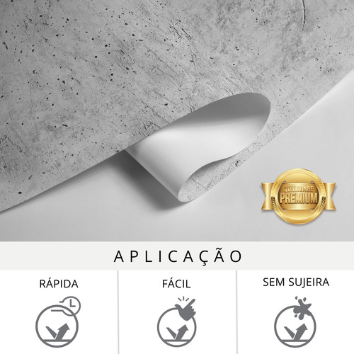 Adesivo Parede Cimento Queimado Lavável Sala Cozinha 1m