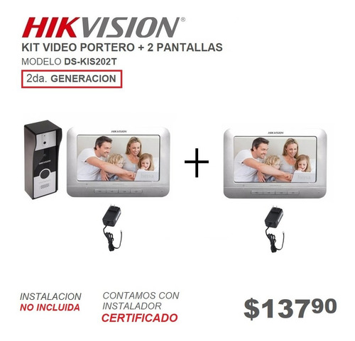 Imagen 3 de 4 de Video Portero Hikvision Cámara Hd Citofono Intercomunicador
