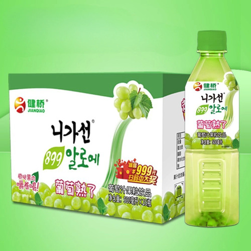Jugo C Aloe Vera E Trozos 500ml Sabores Varios Orig Oriental Uva Sin Aloe