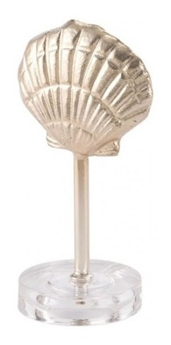 Imagen 2 de 6 de Accesorio Decorativo Shell On Pedestal - Dorado Këssa Mueble