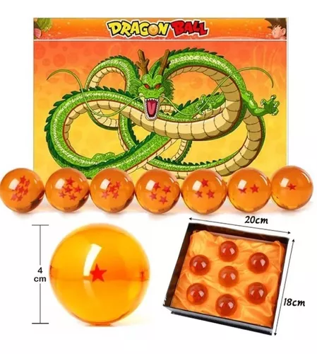 Kit 7 Esferas Do Dragão - Colecionável Dragon Ball Z Com Caixa Perso