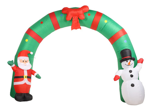 Arco Inflable Navideño Iluminado Con Led, Papá Noel Y