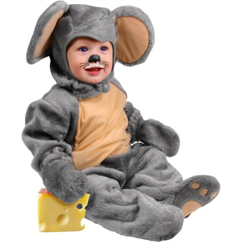 Disfraz Para Bebé Ratón 12-18 Meses / Gris Halloween 