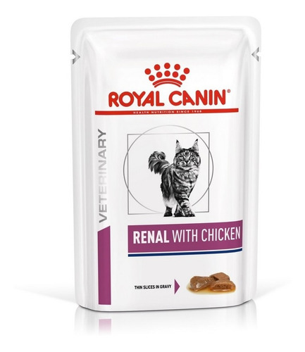 Kit 5 Unidades Ração Royal Canin Renal Chicken Sachê 85g