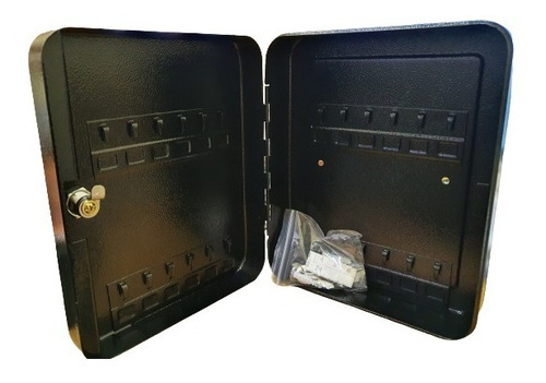 Caja Guardallaves De 24 U. Color Negro De Adosar Con Cierre