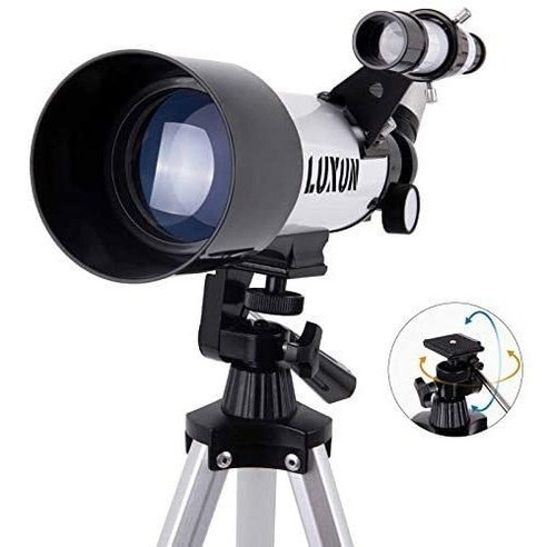 Imagen 2 de 5 de Telescopio Luxun Niños Y Adultos 70mm+accesorios Blanco
