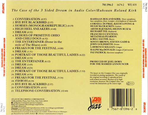 Cd The Case Of The 3 Sided Dream In Audio Color (roland Kirk Estándar