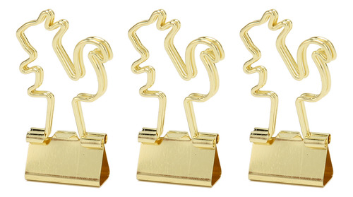 100 Clips De Metal Dorados Con Forma De Animal, Fuerte Fuerz
