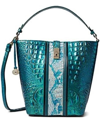 Brahmin Shimmer Shira Cubo Pavo Real Talla Única