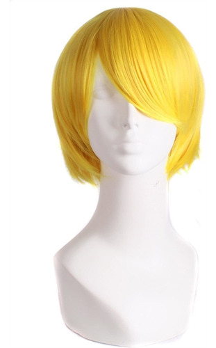 Kits De Cosplay Peluca Corta De Anime Para Hombre Amarillo