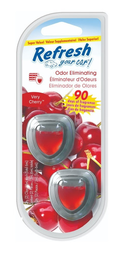Imagen 1 de 2 de Perfume Fragancia Para Auto Refresh- Mini Oil Very Cherry X2