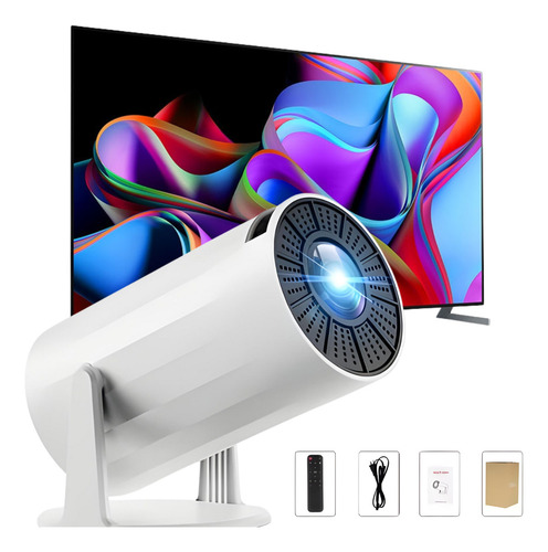Projector 4k Android Espelhamento Projetor Bluetooth Netflix Cor Branco 127/220v