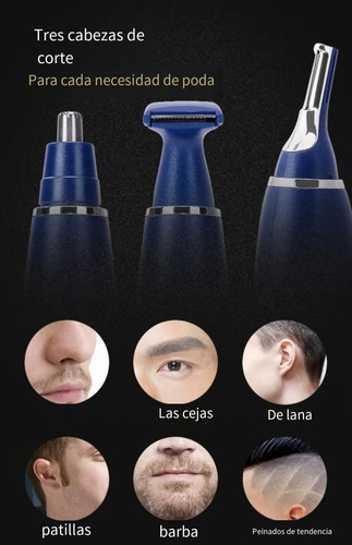 Rasuradora Barba Cortadora Vello Nariz Oreja Y Ceja Trimmer2