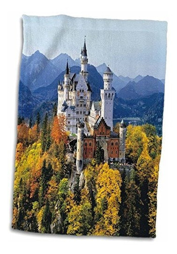 Toalla Deportiva Castillo Neuschwanstein 3d, 15 X 22 Cm.