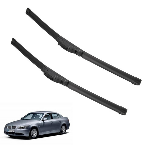 Kit 2 Escobillas Delantera Flex Goma Bmw Serie 5 2003 A 2009