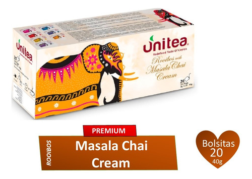 Rooibos Masala Chai Cream Unitea Premium Origen Sri Lanka