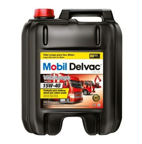 Imagem 1 de 2 de Óleo Motor Mobil Delvac Vida Longa 15w40 Balde 20 Litros