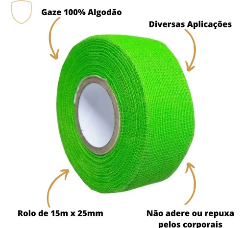 Fita Protetora Dedos Bantex Bandagem 25mm X 15m Kit 6 Un