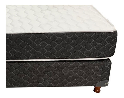 Imagen 2 de 2 de Sommier Piero Foam Dos Plazas 190 X 140 + Dos Almohadas