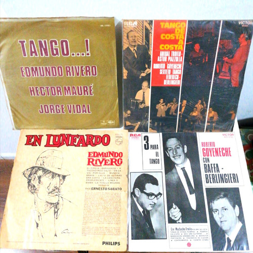 Disco Vinilo Edmundo Rivero Goyeneche Troilo  Tango Milonga