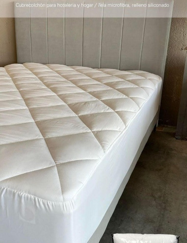 Imagen 2 de 7 de Cubrecolchon Matelaseado 180x200 Ajustable Protector Lateral