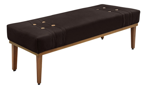 Kit Recamier E Cabeceira Santorini Spz 195cm King Suede Cor Marrom-1102
