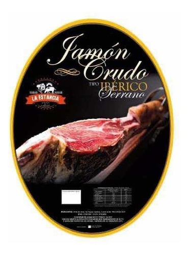 Pata De Jamón Crudo Con Hueso Más Prensa De Madera