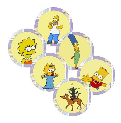 18 Obleas Comestibles 5 Cm Diámetro Los Simpsons