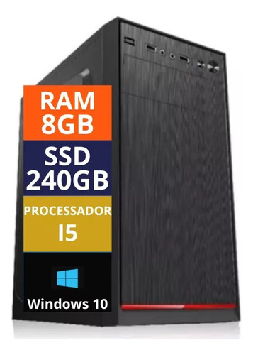 Cpu Core I5 3470 8gb Ddr3 Ssd 240 Gb Sem Monitor