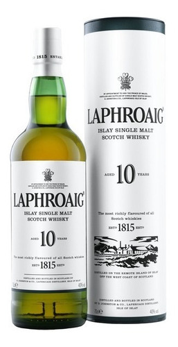 Whisky Laphroaig 10 Años Single Malt 750ml En Estuche