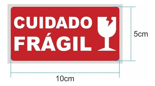 Etiqueta Selo Fragil 100x50 - 2000 Unidades