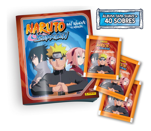 Pack Naruto Shippuden Un Nuevo Comienzo (álbum + 40 Sobres)