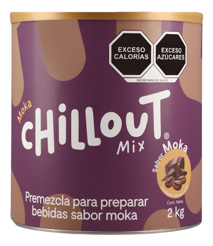 Chill Out Mix Base En Polvo Sabor Moka Para Frappe Bote 2kg