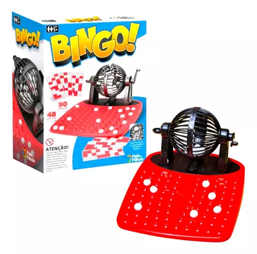 Bingo Infantil Jogo Brinquedo Globo 48 Cartelas 90 Bolinhas