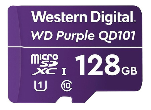 Imagen 1 de 3 de Memoria Microsd 128 Gb Purple Videovigilncia Western Digital