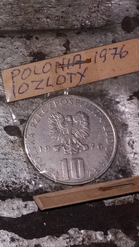 Moneda De Polonia 10 Zloty 1976