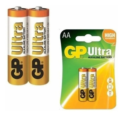 Pila Aa Bateria Alkalina Gp Ultra Pack-x2 Paquete X2 1,5v