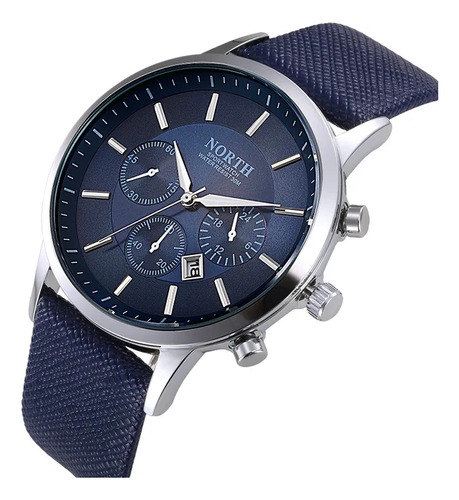 Reloj Hombre Acero North Cuero Deportivo Casual Elegante 