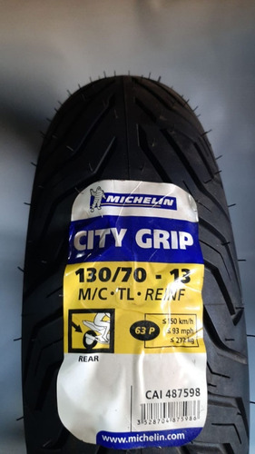 Cubierta 130 70 13 Michelin City Grip Motovega